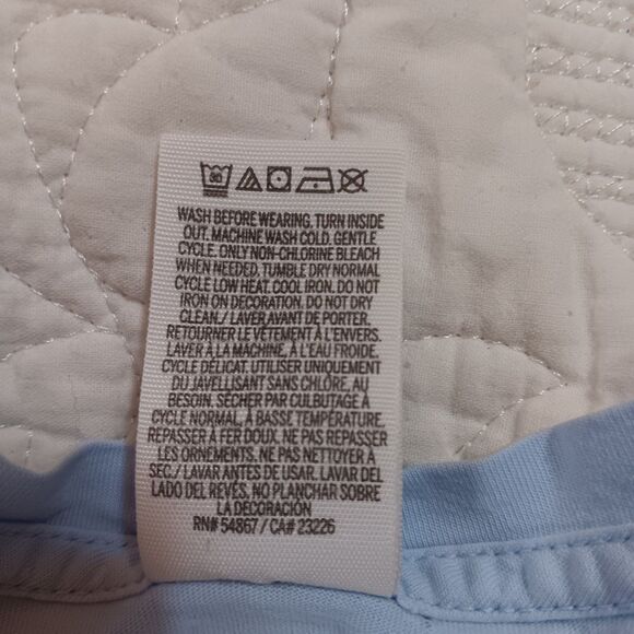 Victoria Secret Pink Long Sleeve Lt Blue Sz L T-shirt Relax Fit 100% Cotton - Picture 9 of 10